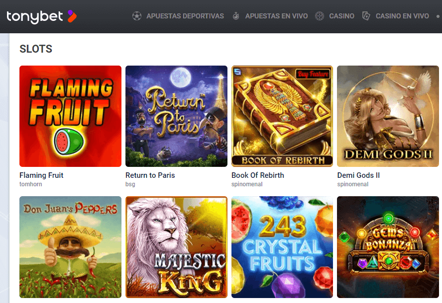 tonybet espana